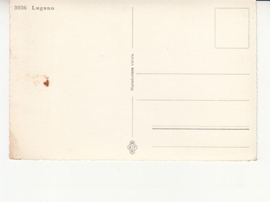 Cartoline postali: Lugano ca. 1945 – Usato da Bürglen TG venduto da StampGraf 1