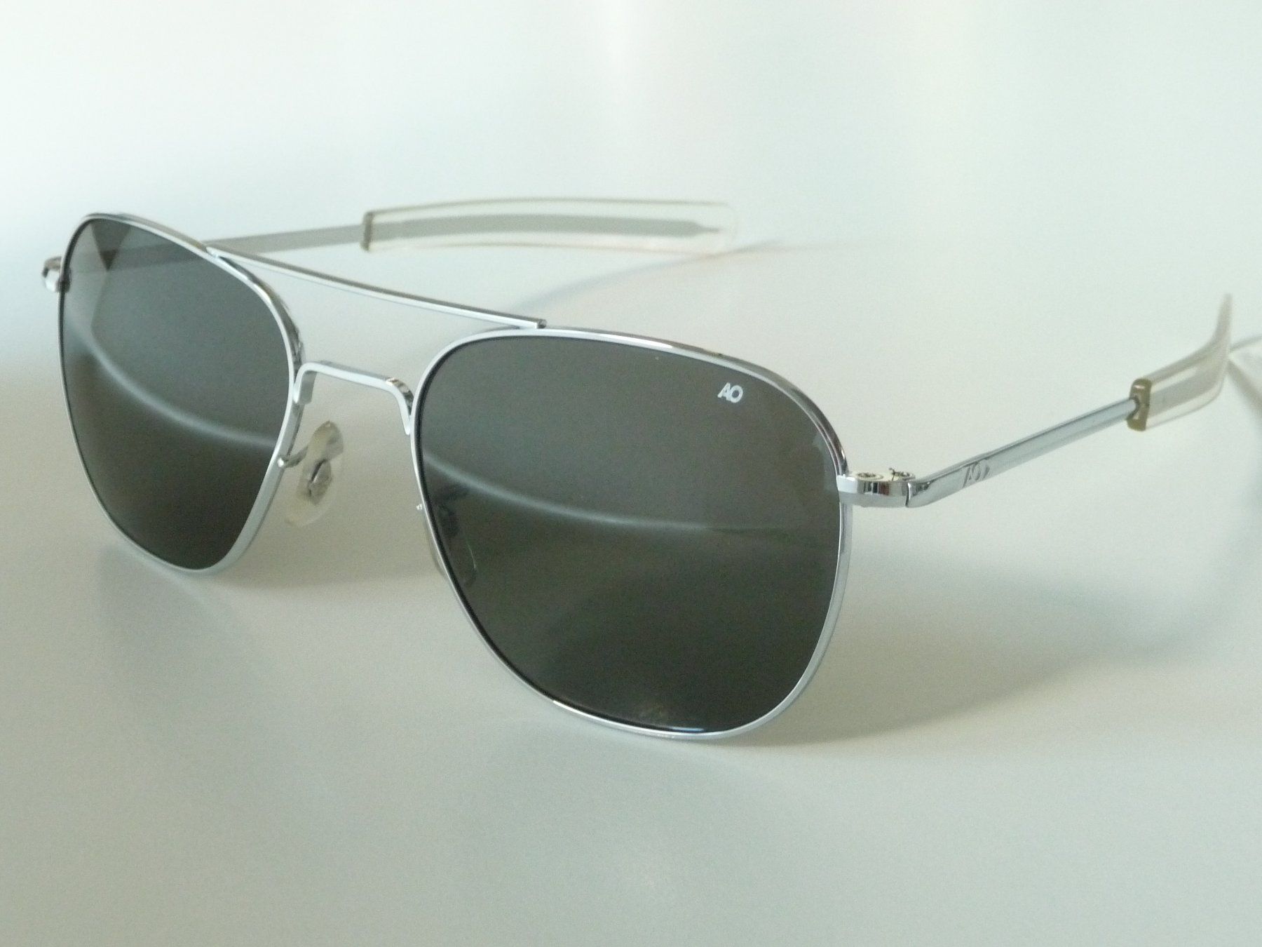 Occhiali & Lenti: KLASSIKER American Optical Original Pilot 57mm silber grau.G – Nuovo e nell'imballaggio originale da Winterthur venduto da ricofly 2