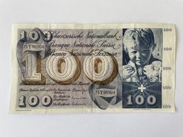 100 Franken Banknote vom 10. Februar 1971