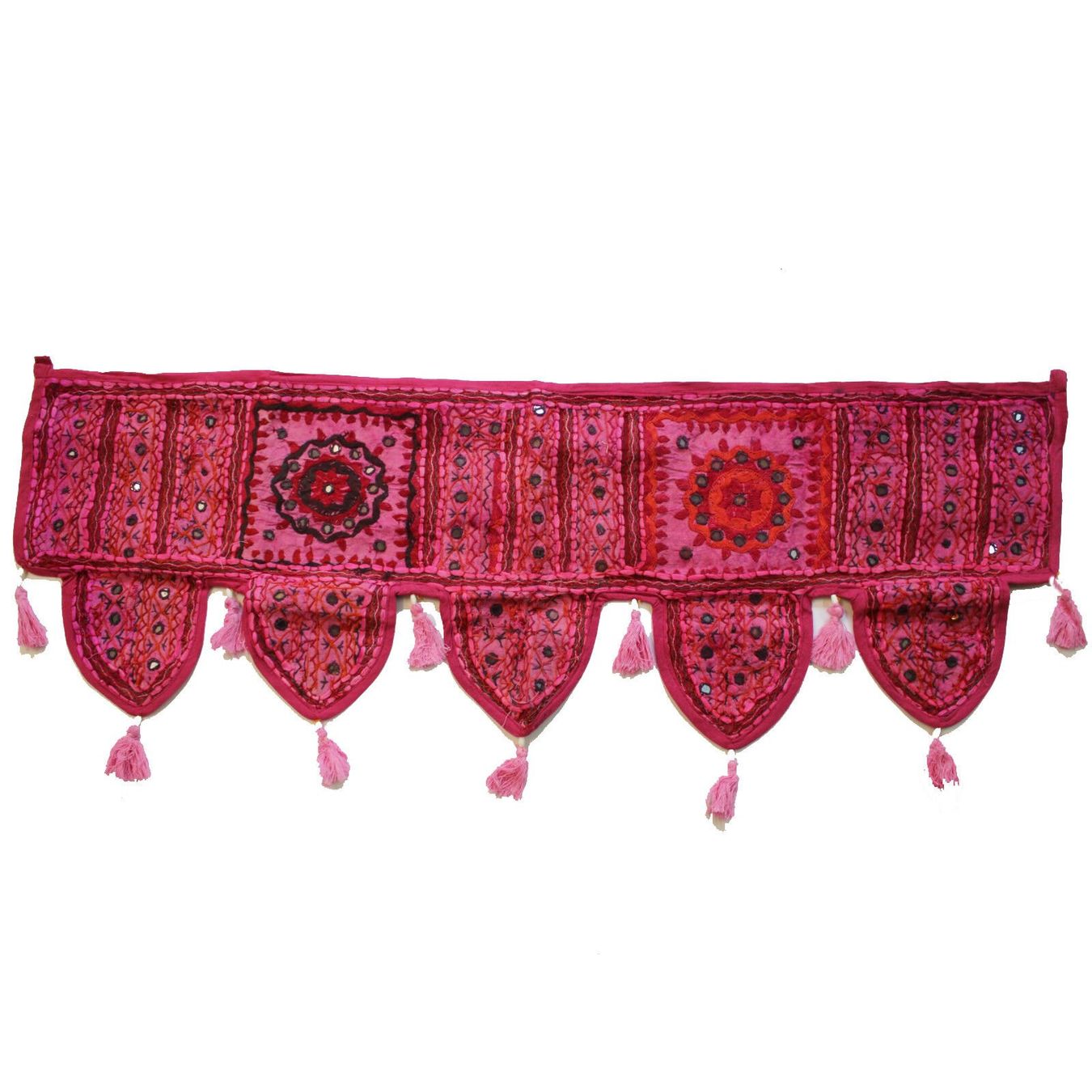 Vorhänge: Patchwork Türbehang Thorang 100cm Toran Indien  Pink – Neu und originalverpackt aus Bad Salzdetfurth von Weltenbummler-Shop 1