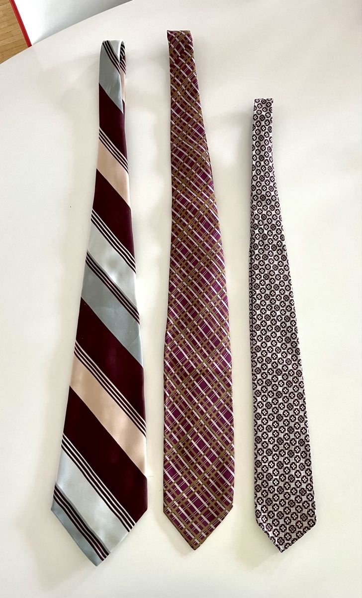 Krawatten: 3 VINTAGE HERREN KRAWATTEN, SEIDE – Neu (gemäss Beschreibung) aus Basel von JJ.Elena 1