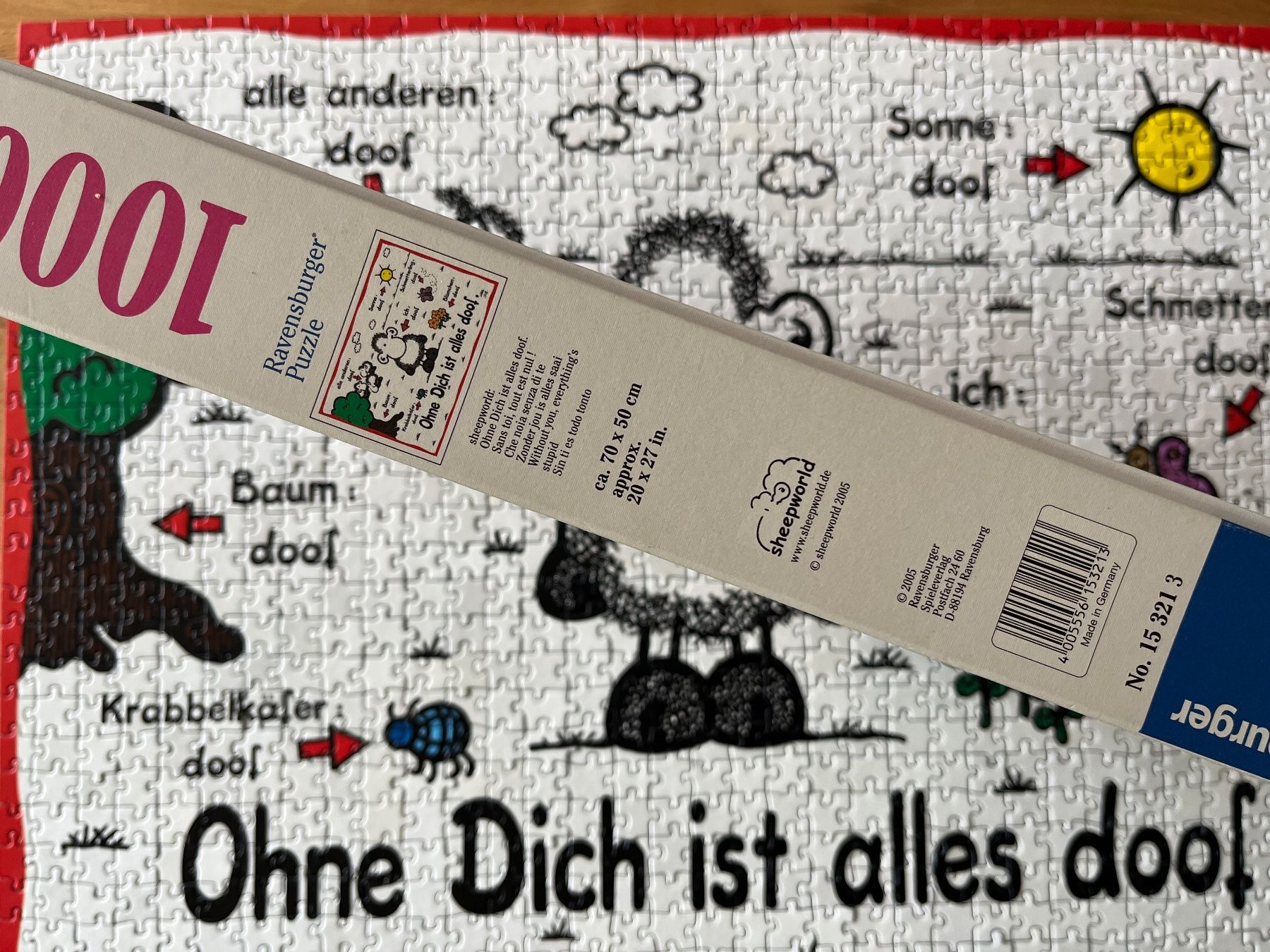 Ravensburger Puzzle: Sheepworld Puzzle "Ohne Dich ist alles doof" – Usato da Zürich venduto da Gurkis 2