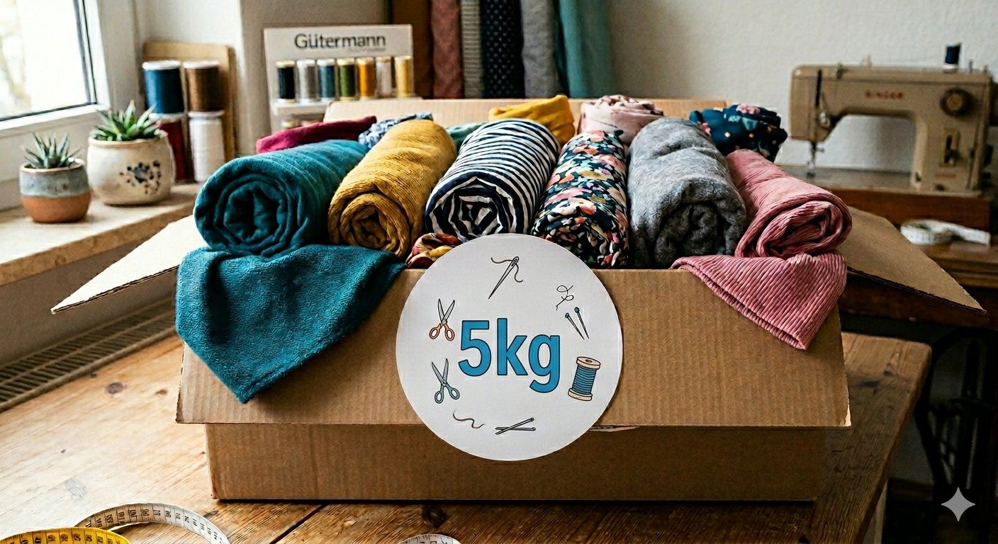 Tessuti: Überraschungspaket mit 5kg Stoff – Nuovo (secondo la descrizione) da Gonten venduto da Tierliebe13