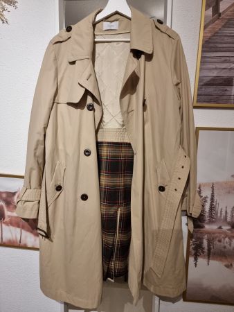 Damen Trenchcoat Beige Grösse 40 Elégance Paris