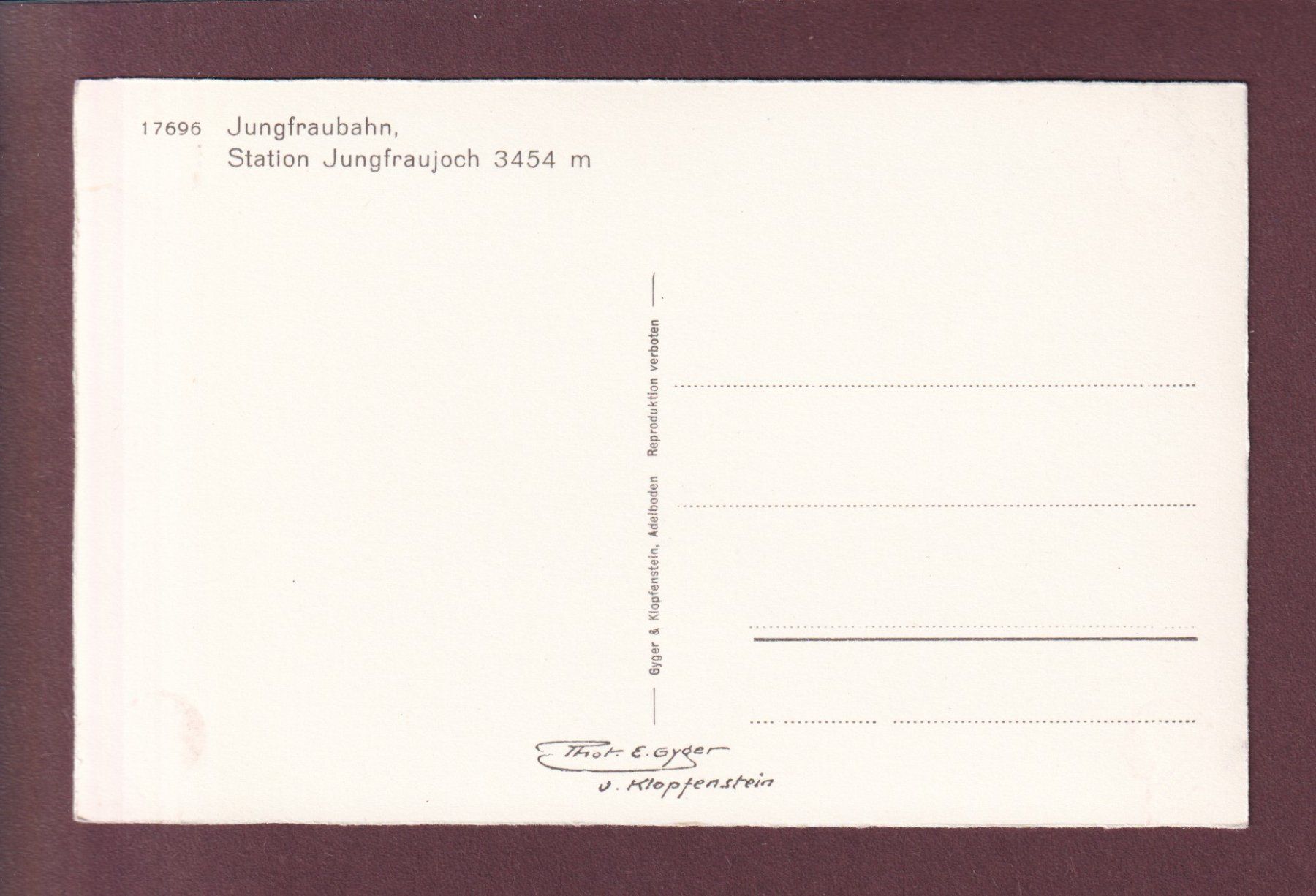 Cartoline postali: JUNGFRAUBAHN - Station Jungfraujoch – Usato da Pully venduto da nicecards 1
