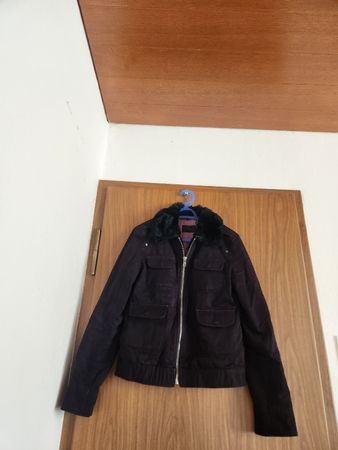 Blouson Zadig & Voltaire noir taille 1 avec col fourrure 