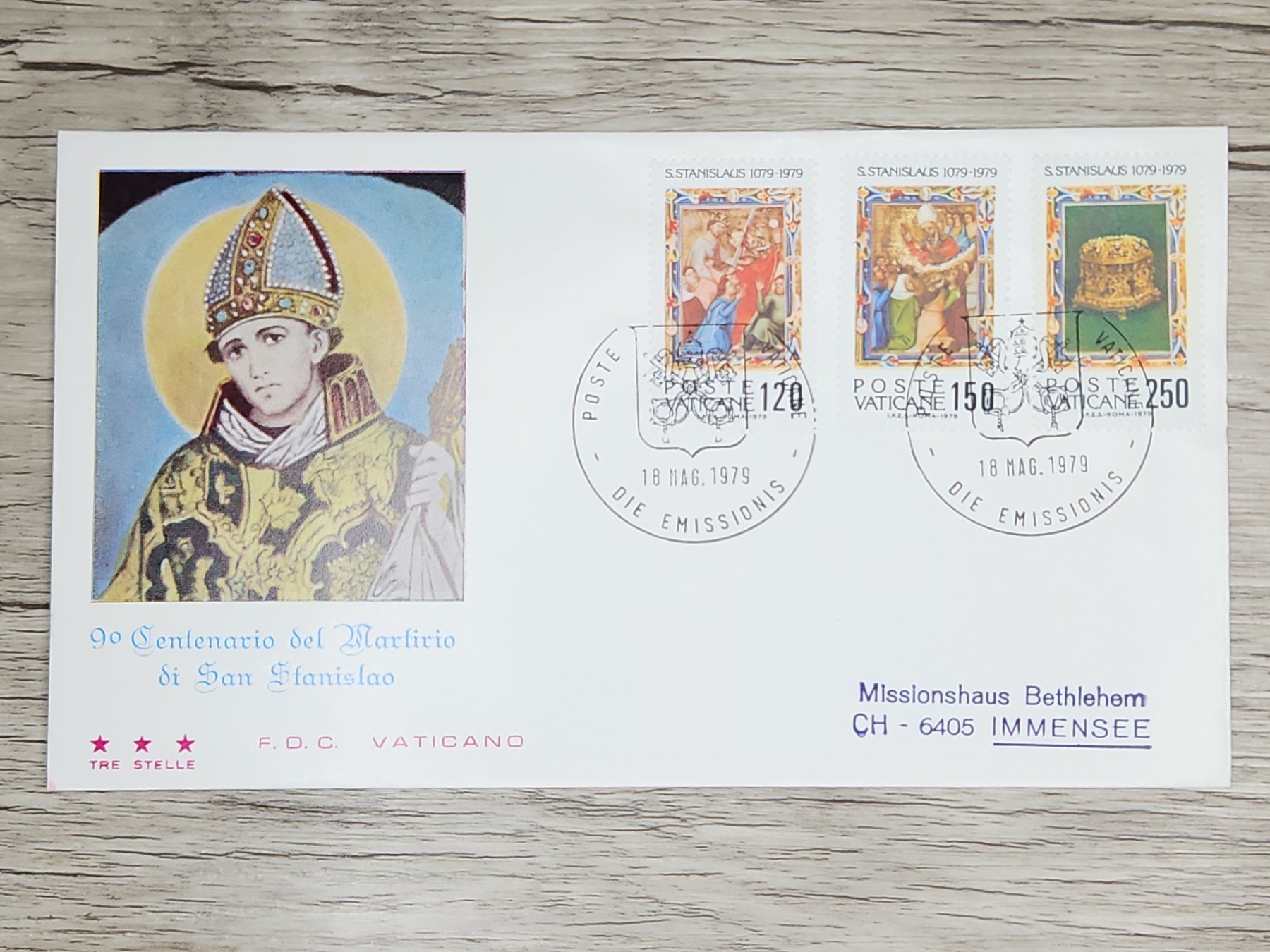 Tutti i francobolli: CL05 Enveloppe + Timbre Poste Vaticane 1979 – Usato da Cousset venduto da Patrick_Collections