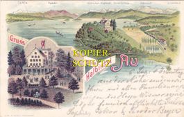 Gruss von der Halbinsel Au (Litho) /as