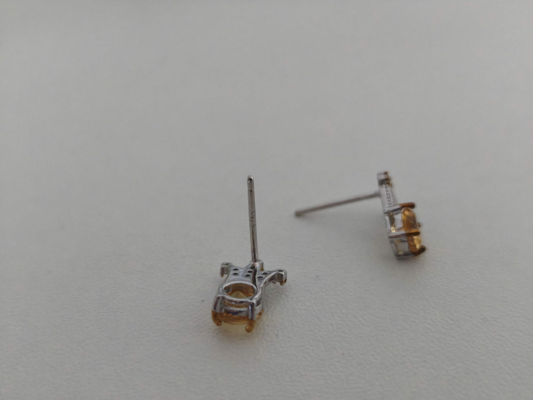 Boucles d'oreille: Ohrstecker Krone echte Citrin 925 Silber – Neuf (Voir description) à St. Gallen par GIULESGG 5