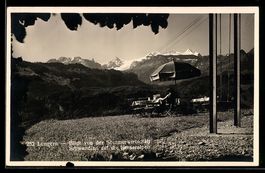 AK Lungern, Blick von der Sommerwirtschaft Schwendlen auf di