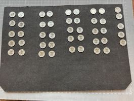 Silber 10 Münzen im Set 1/2 Franken, 1967