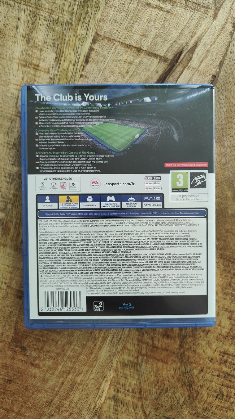 Sony Giochi: FC 26 EA Sports PS4 – Usato da Chur venduto da Menthalo 1