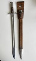 Sägebajonett Modell 1914 SIG mit Lederscheide und Frosch