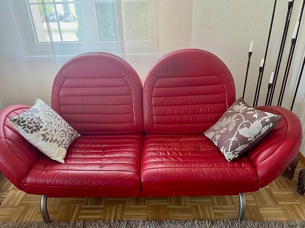 Divani: De Sede Sofa rot  verstellbare Lehne / Relaxfunktion – Usato da Silvaplana venduto da esthisilva 1