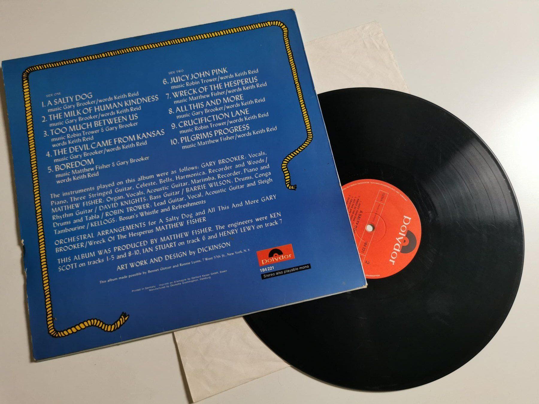 Dischi in vinile: PROCOL HARUM - A SALTY DOG – Usato da Grafenried venduto da House-of-Oldies 1