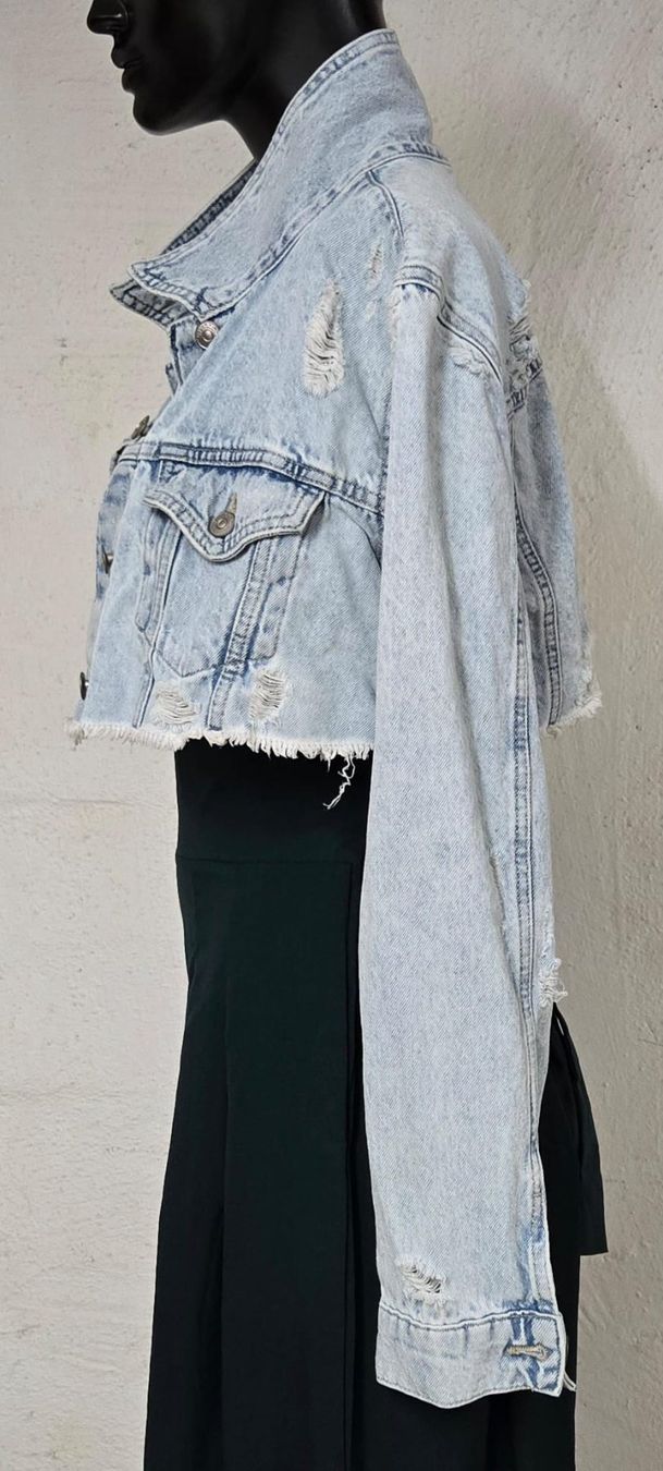 Giacche: Coole Cropped Jeansjacke, hellblau, Grösse L, Neu!! – Nuovo (secondo la descrizione) da Rheinsulz venduto da Gilea 2