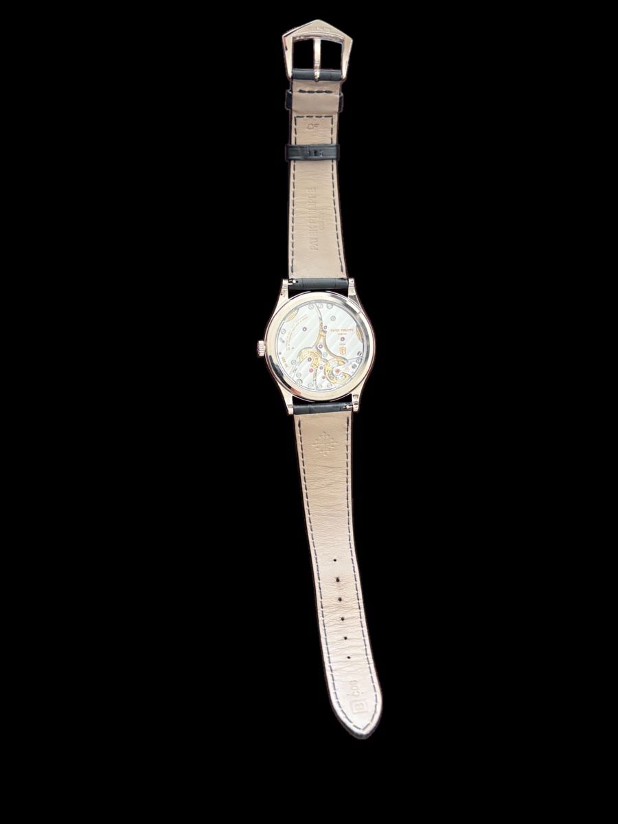 Patek Philippe Uhren: Patek Philippe Calatrava Watch, Grey Dial, Black Strap – Neu und originalverpackt aus Lugano von RADIAURUM 2