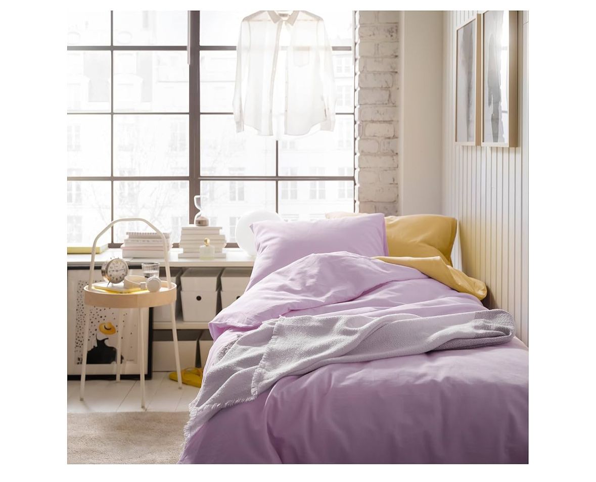 Ikea NATTSVÄRMARE Lila Bettwäsche-Set 100% Baumwolle Knöpfe (Neuf (Voir description)) à Basel pour CHF 25 – avec livraison