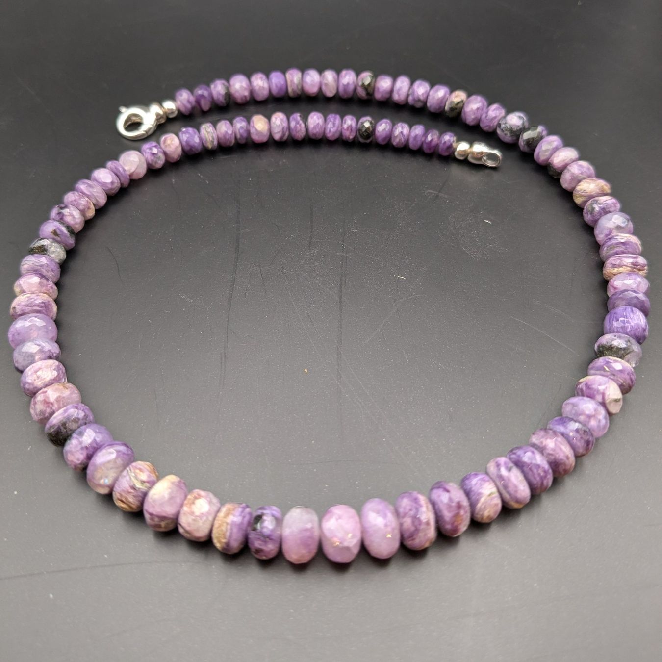 Catenine: Chaorit-Kette mit Karabiner in Silber 925 – Nuovo (secondo la descrizione) da Bern venduto da riu02 3