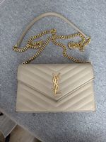 Saint Laurent Wallet on Chain Beige good condition