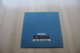 Ferrari 400 Vergaser Prospekt Jahrgang 1976