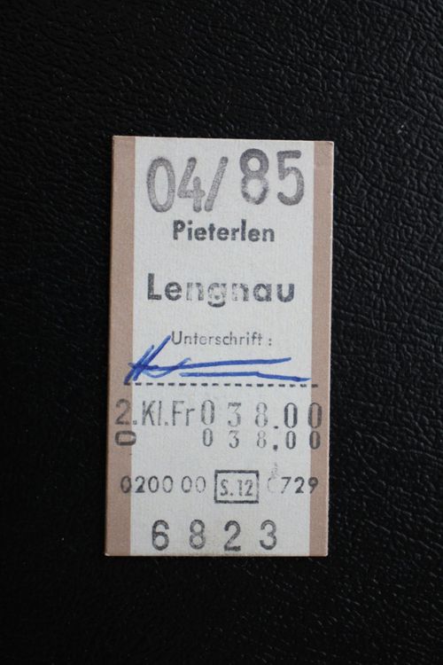 SBB Abonnement Serie 12 - Pieterlen = Lengnau | Kaufen auf Ricardo