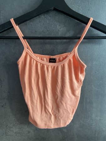 Sommertop Gr. M SHEIN Peach Crop Top kurz ☀️🍑🧡
