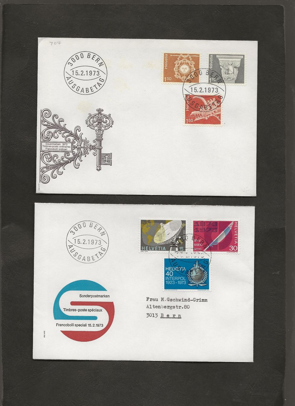 Tutti i francobolli: Schweiz 16 FDC 1972 bis 1975 – Usato da Au ZH venduto da xelagreb01 7