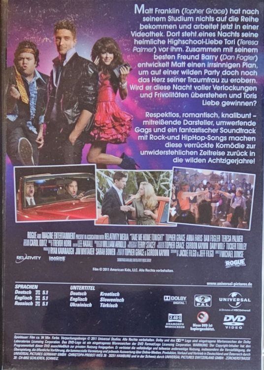 Tutti i DVDs: Take Me Home Tonight – Usato da Wahlen b. Laufen venduto da Cg10 1