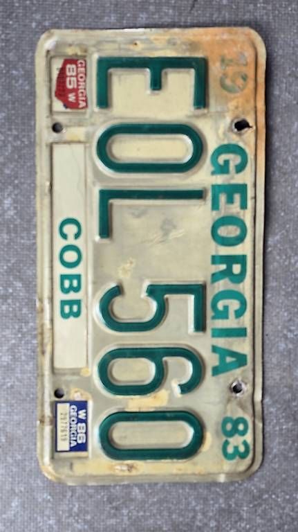 Ecriteaux: NUMMERSCHILD GEORGIA 1983 – D'occasion à brunnen par memo1006 4