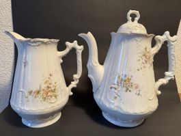 Biedermeier Krüge Kaffeekanne und Milchkrug