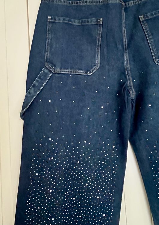 Jeans Paillettes Glitter Donna | Pantaloni Palazzina Brillanti Con Glitter | Abbigliamento Elegante E Glamour Per Serate