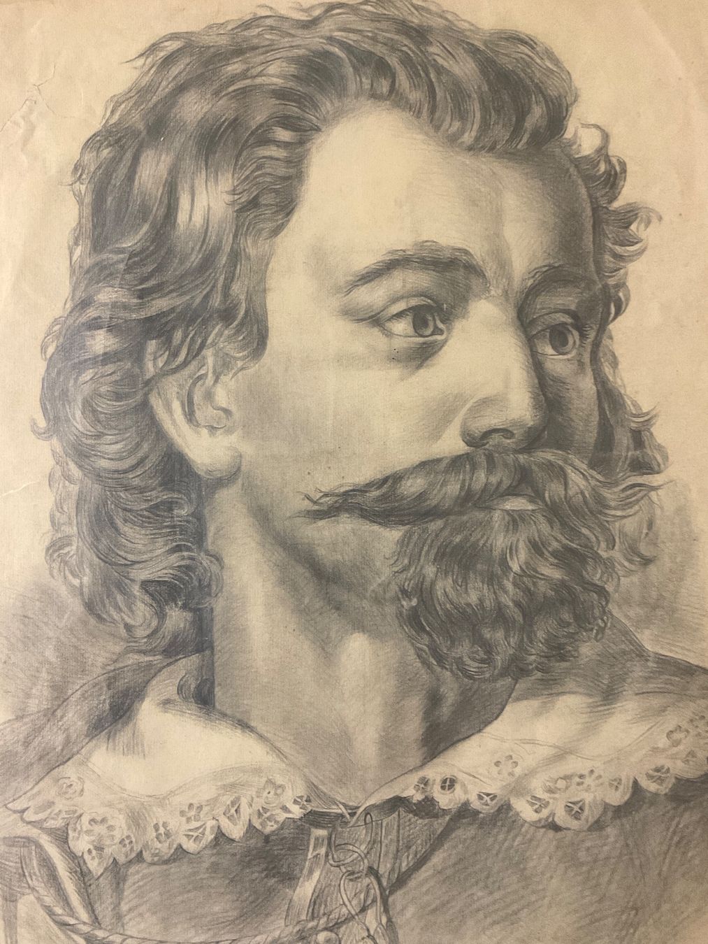 Gemälde: Kunst von Deggeller, Bleistiftzeichnung, ein Musketier? – Gebraucht aus Bern von vielerart 1