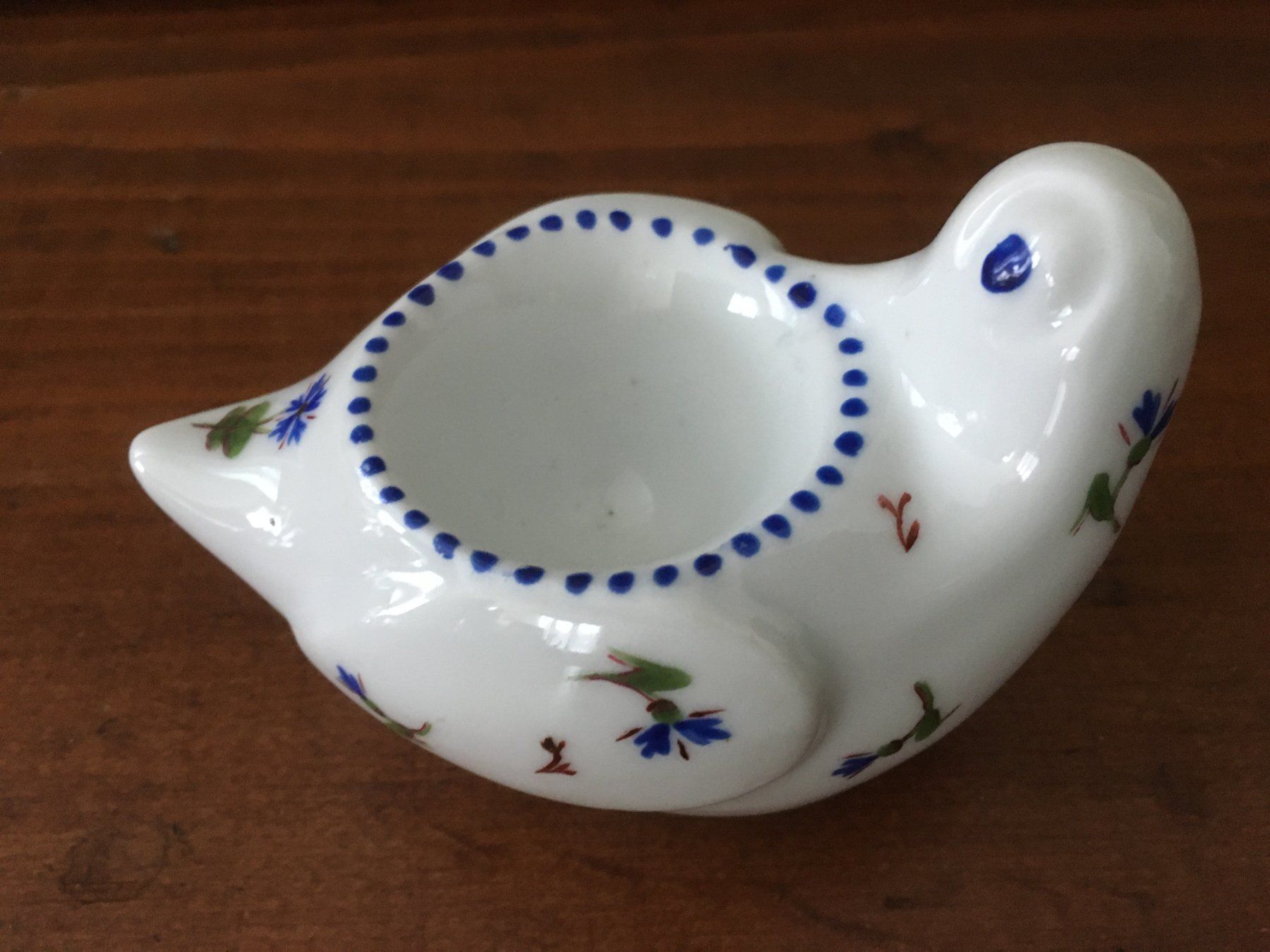 Altre Stoviglie: Eierbecher handbemalt mit Initialen signiert  Form: Huhn – Usato da Subingen venduto da Etageren 6