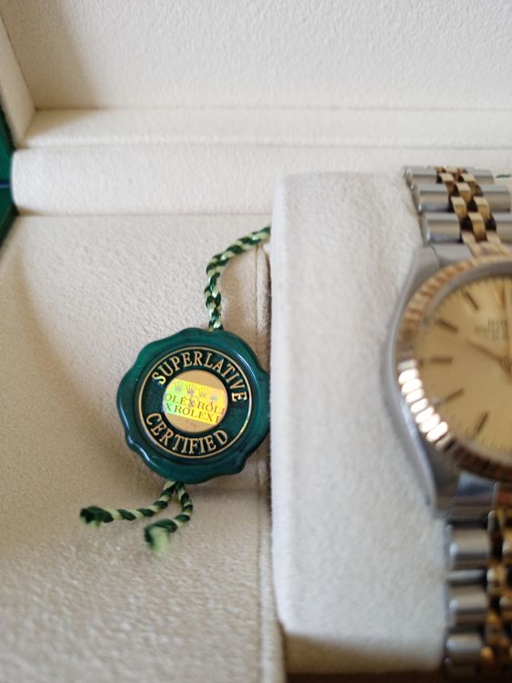 Rolex Orologi: Rolex Perpetual Date 18 K Gold/Stahl Automat Damen 26mm Box – Usato da Riehen venduto da Kmialrii 1