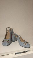 Escarpins vernis bleu pastel T37comme neufs! Chic! Cuir ver