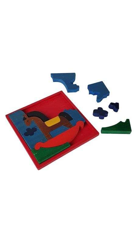Puzzle: Holzpuzzle Motiv Schaukelpferd – Usato da Wangen b. Olten venduto da Restwert_Wangen 2