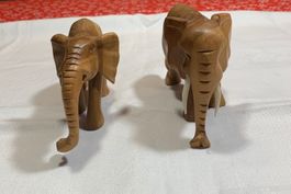 Elefanten aus echtem Holz Dekoration 2St