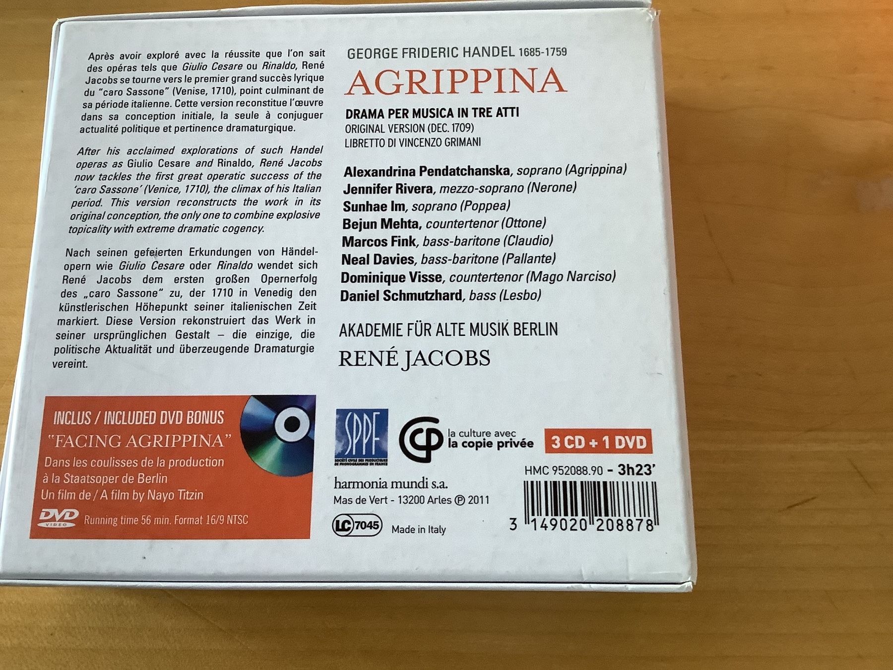 CD: Handel Agrippina – Usato da Zürich venduto da airyfairy 3