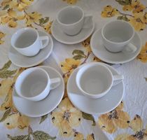 5 Robuste Espressotassen mit Unterteller