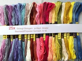 25x Garn Stickgarn Armbändeli Knüpfen  TOP Farben       Nr42