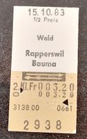 Billette Schweiz Wald Rapperswil Bauma 2. Kl. 2938