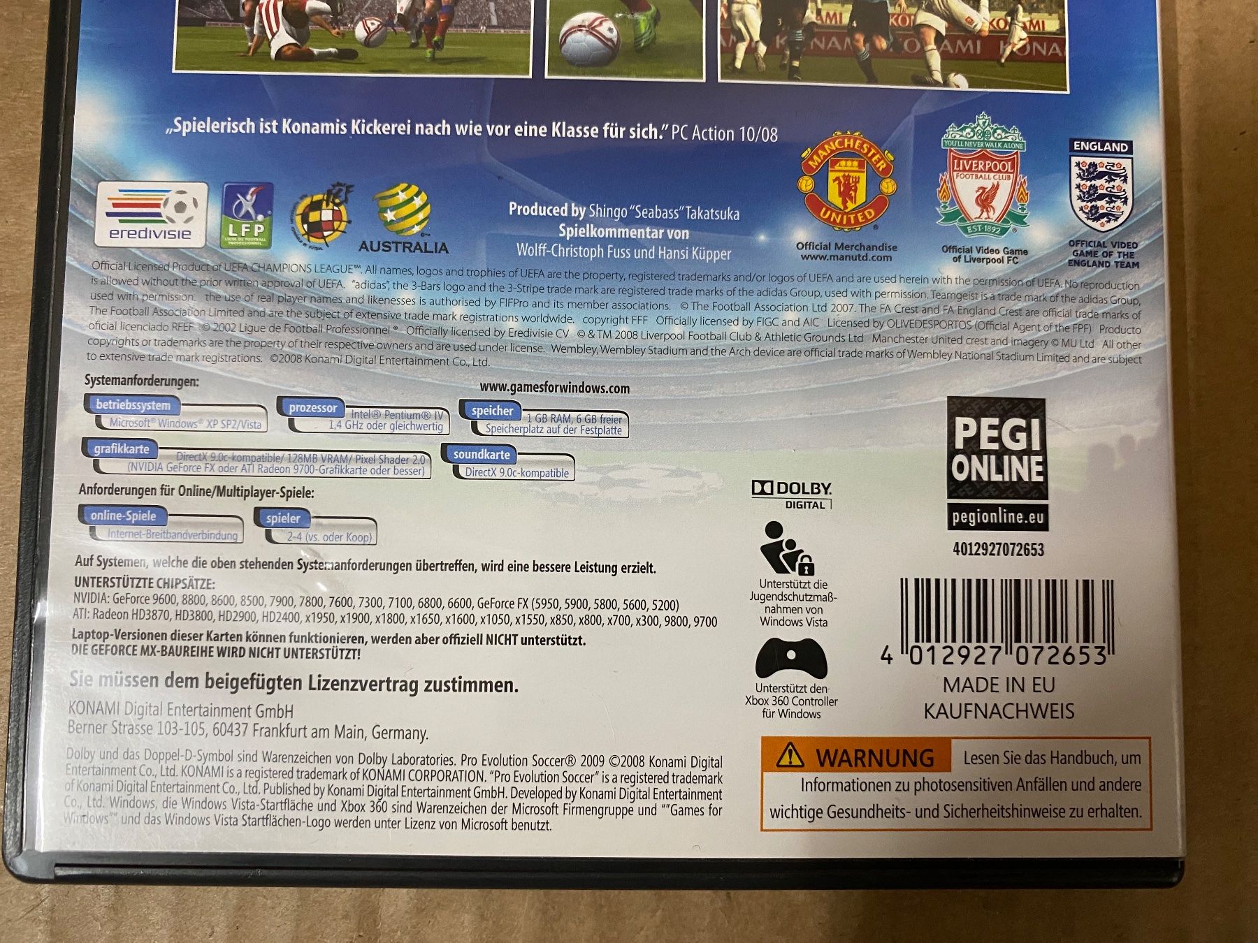 Giochi: PES2009 Pro Evolution Soccer (PC Game) – Usato da Eschlikon TG venduto da 1.- 4