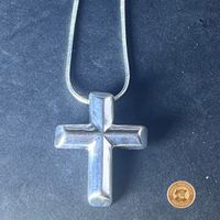 Silber Kreuz 925 mit Schlangenkette 45 cm – Sterlingsilber