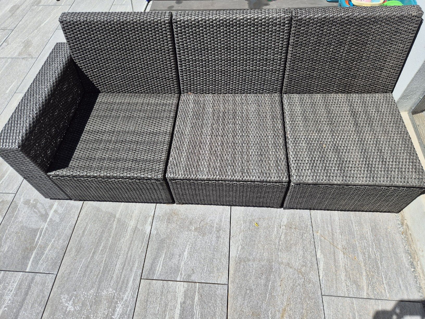 Divani: IKEA Rattan Sitzlounge, anthrazit – Usato da Thun venduto da tri-tra-trio 1