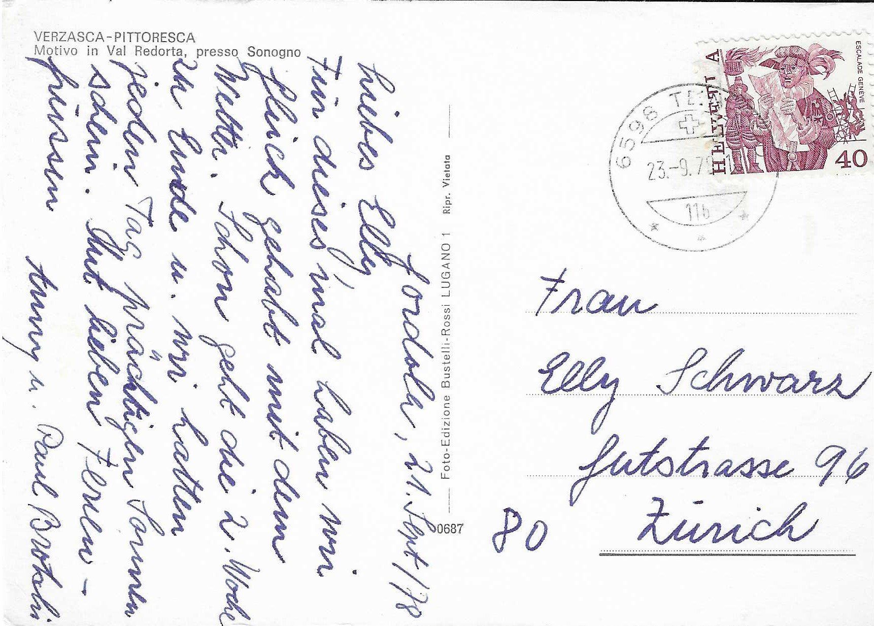 Cartoline postali: Verzasca-Pittoresca TI – Usato da Rothrist venduto da Stranglehold 1