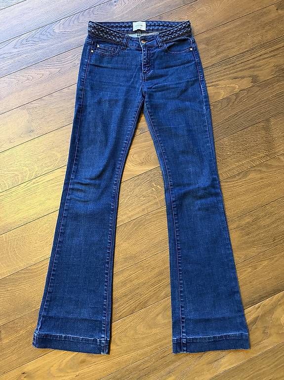 Jeans: Sézane Jeans, flared, mit verziertem Bund, Gr. S – Usato da Glattfelden venduto da pexx79