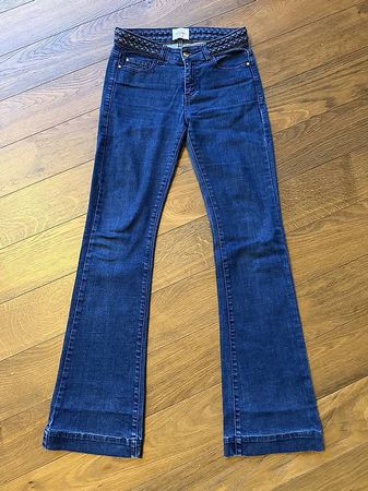 Sézane Jeans, flared, mit verziertem Bund, Gr. S
