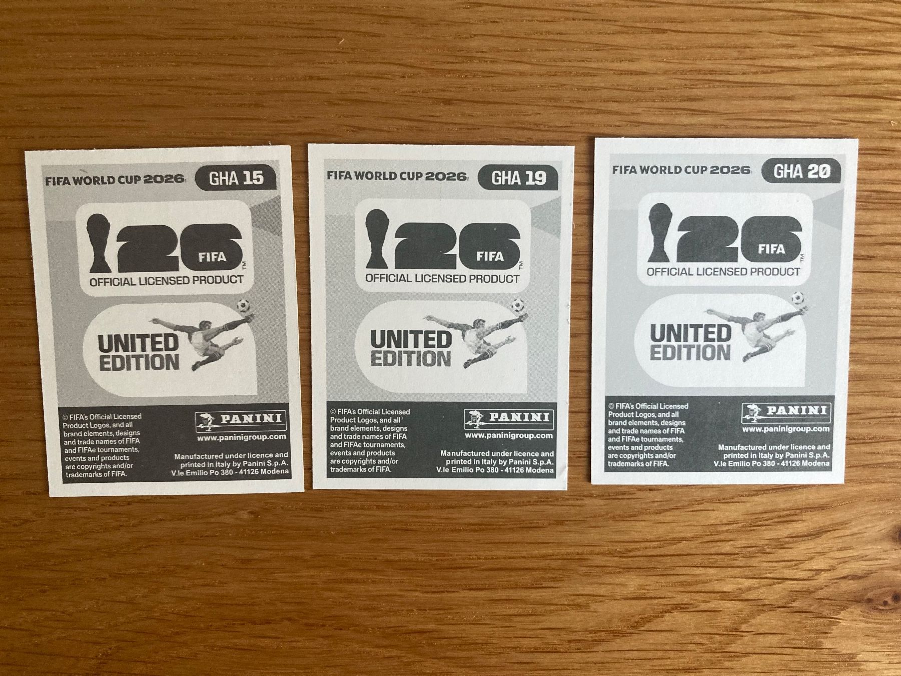 Panini Carte collezionabili: WM Sticker GHA 15, 19, 20 – Nuovo (secondo la descrizione) da Winterthur venduto da Whitefish 1