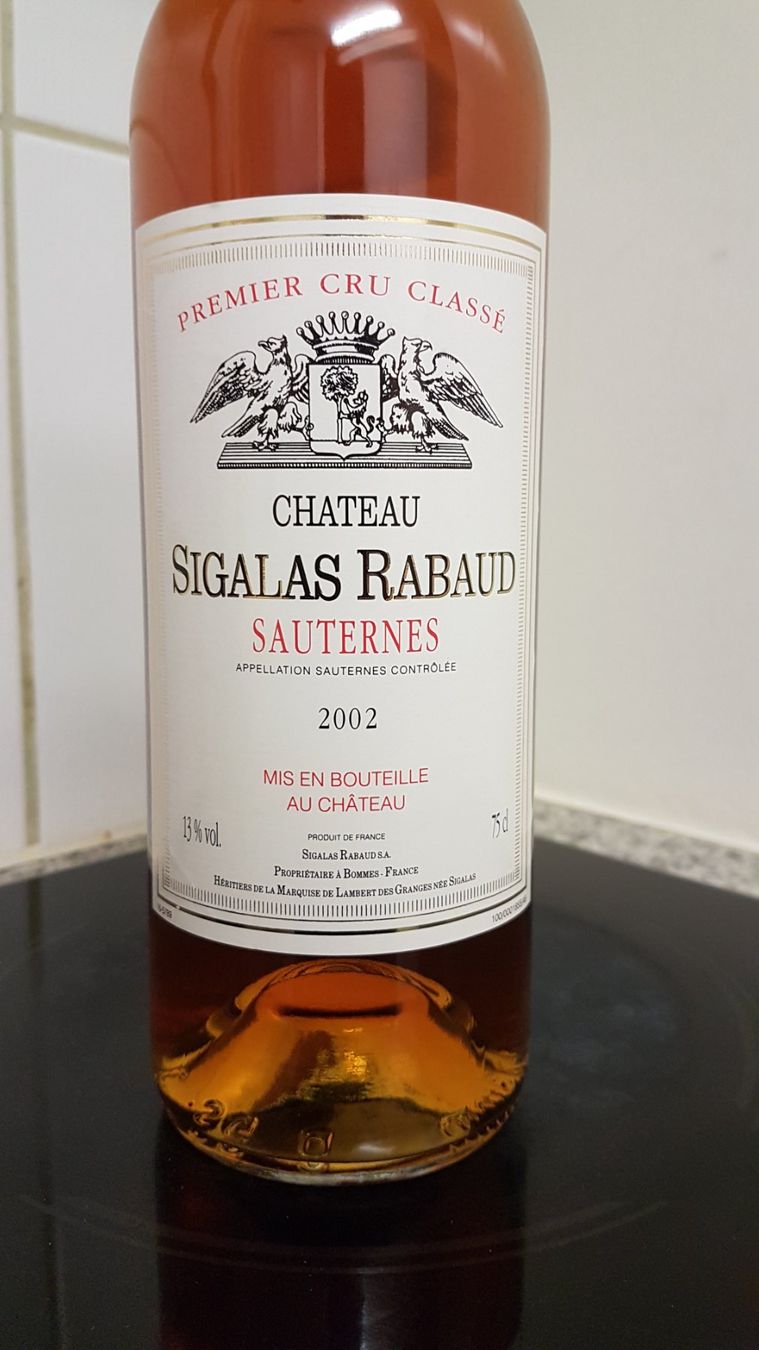 Vino: Chateau Sigalas Rabaud 2002 1er Grand cru Classe – Nuovo (secondo la descrizione) da Grenchen venduto da poggione 1